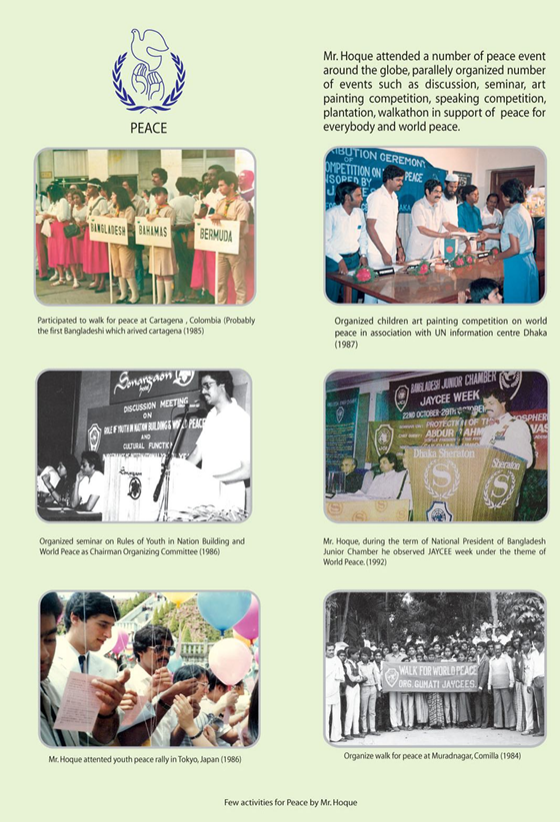 Peace advocacy activities