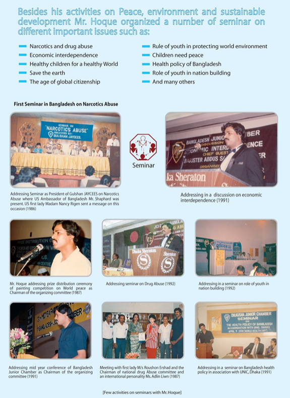 Seminars organized by Mr. Hoque